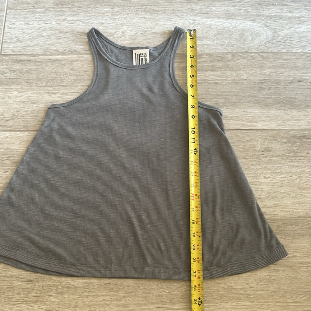 Free People Gray Ribbed Tank Top - Picture 8 of 10